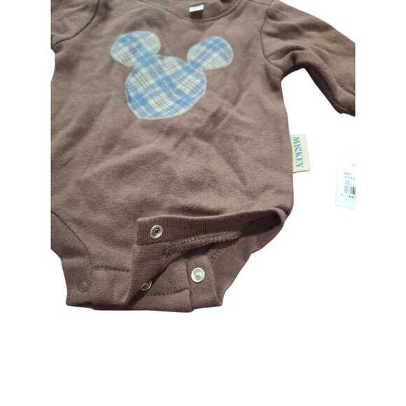 Disney Baby Unisex Brown Mickey Mouse Bodysuit Sz NB/Newborn NEW - Picture 5 of 7